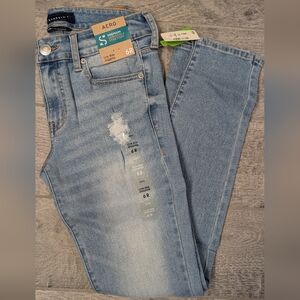 AEROSOLES Light Blue Distressed Jeggings